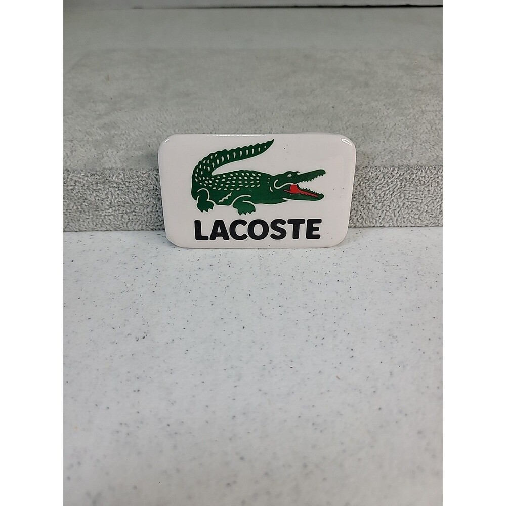 Vintage Crocodile Lacoste  Logo Sign Polo T Shirt Pin  Badge 3" X 2"